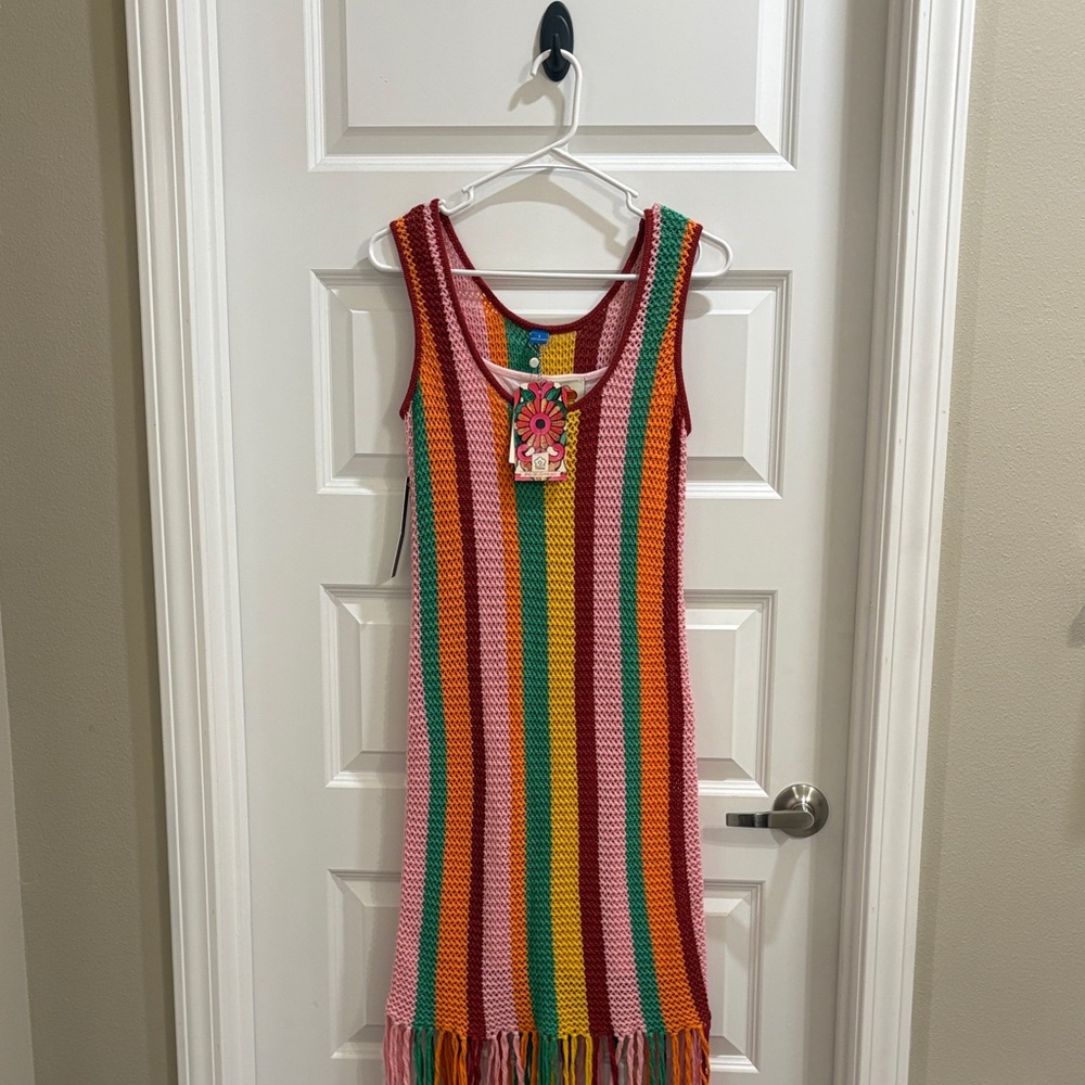 ✨NWT~FARM Rio x Anthropologie Striped Midi Dress✨ - Picture 2 of 11